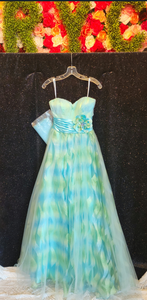 CLARISSE Style 17176 Size 8 Green/Blue