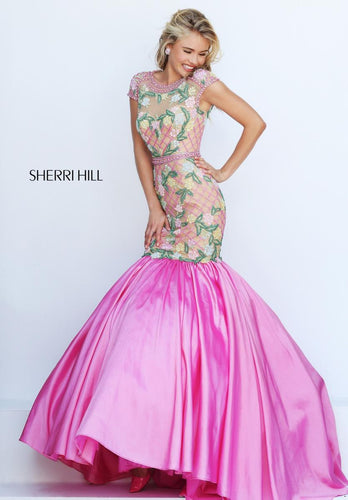 SHERRI HILL Style 50304 Size 0 Nude/Candy Pink