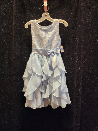 AMERICAN PRINCESS Style D529 Size 8T Blue Silver Sequin