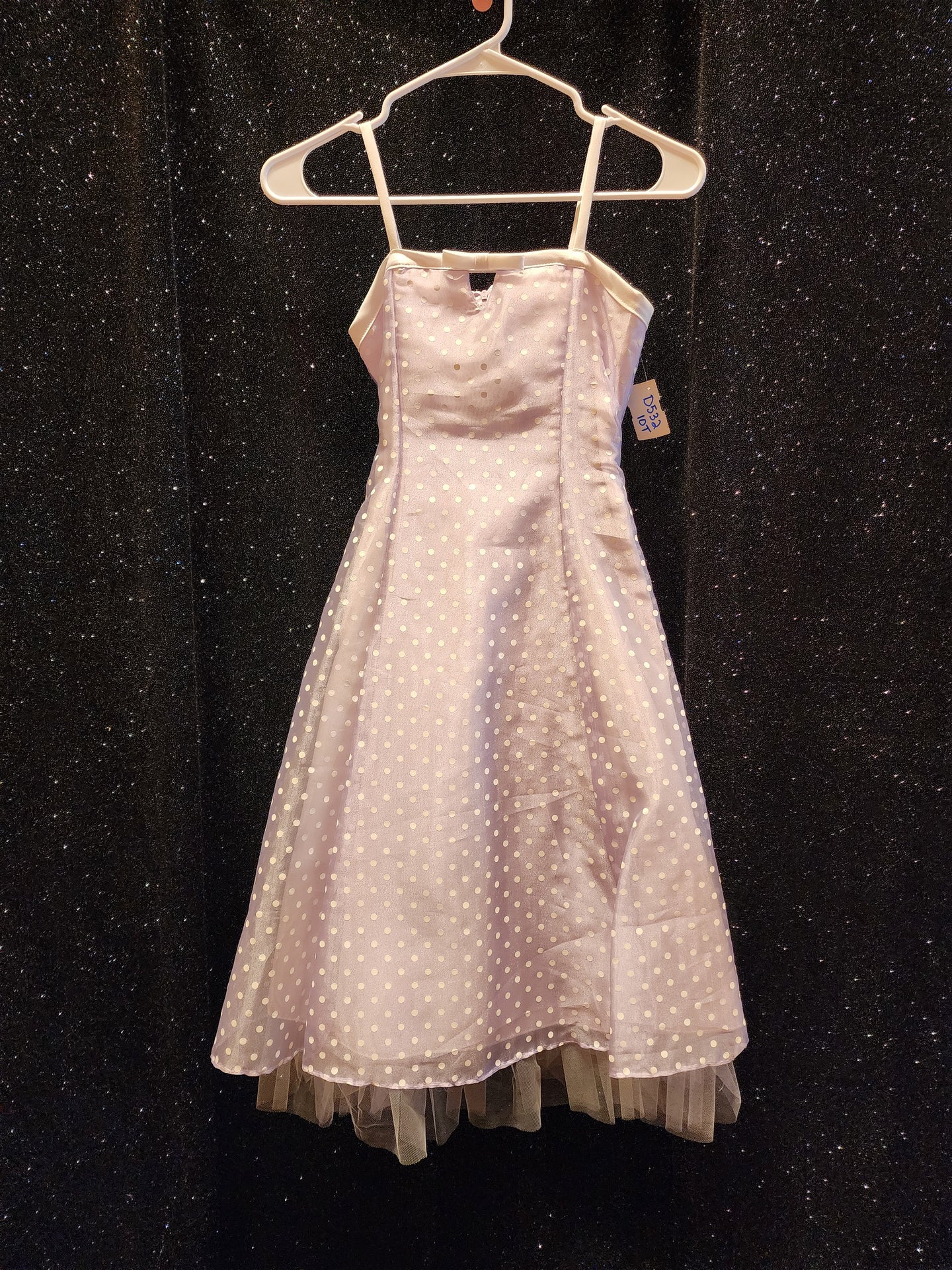 GOOD GIRL Style D532 Size 10T Purple White Polka Dots