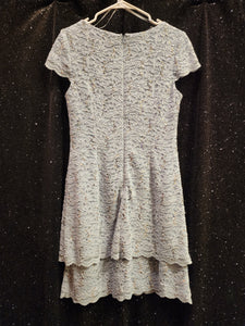 ALEX EVENINGS Style D574 Size 10 Blue Sequin Flower