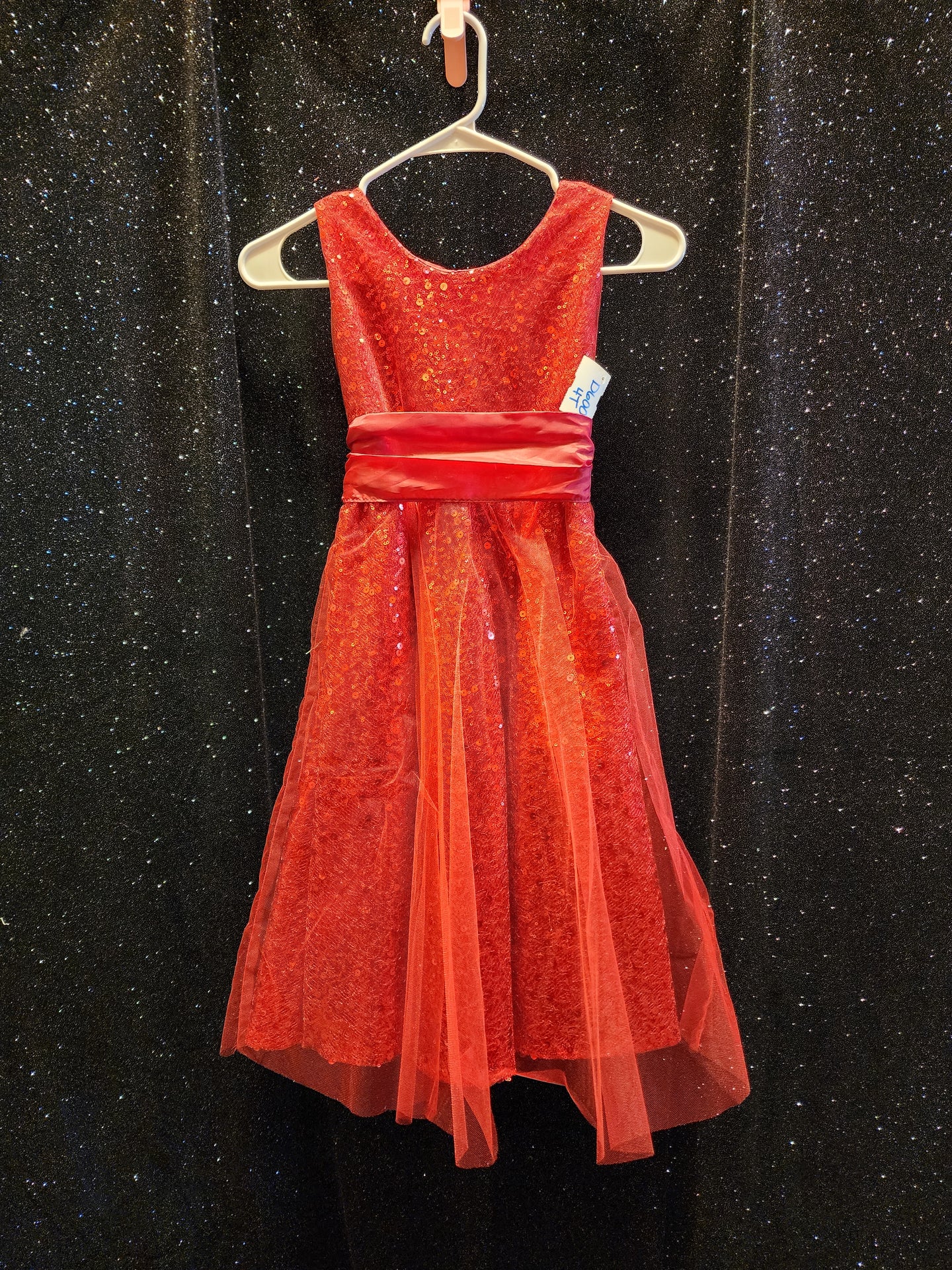 TIP TOP Style D600 Size 6T Red Sequin tulle