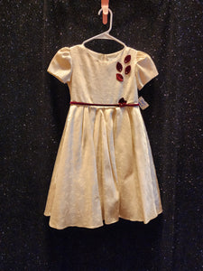 SUGAR PLUM Style D611 Size 6XT Ivory Gold Burgandy Leaf
