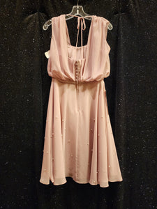 ALFRED ANGELO Style D675 Size 8 Pink Ivory Pearl