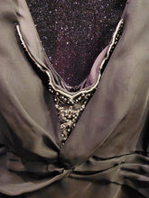 UNKNOWN Style D687 Size 14 Black Silver Bead Sequin