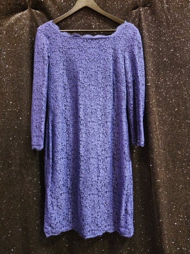 ADRIANNA PAPELL Style D706 Size 14 Blue Lace