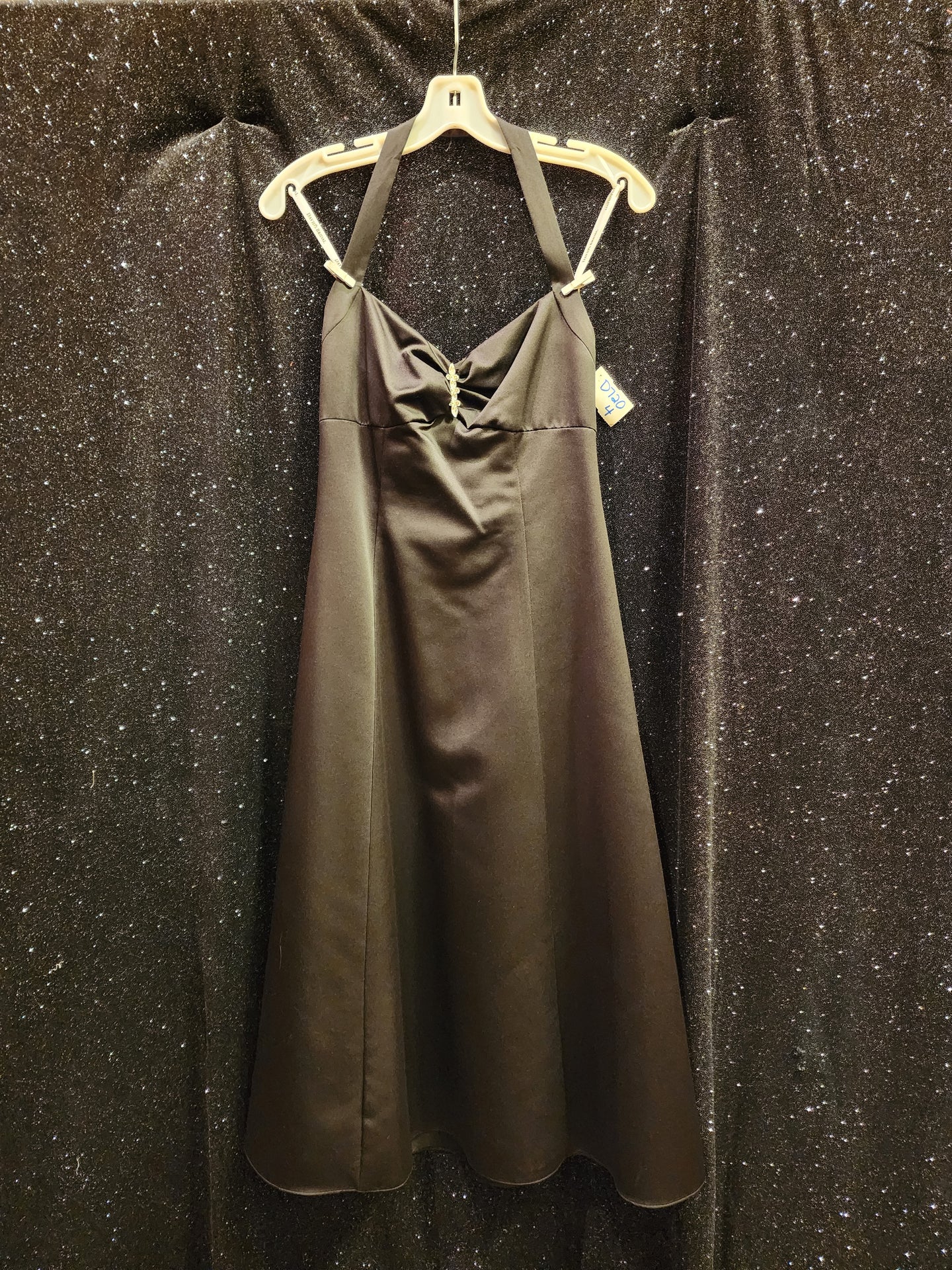 DAVID'S Style D720 Size 4 Black Rhinestone Sequin