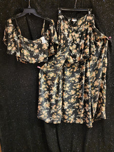 LEITH Style D905 Size 8 Black Floral