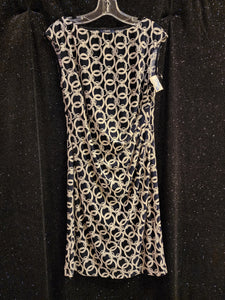CHAPS Style D921 Size 12 Navy Grey Print