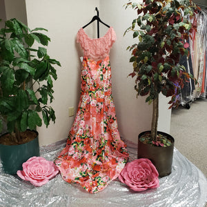 TARIK EDIZ Style 50090 Size 4 Pink/Floral