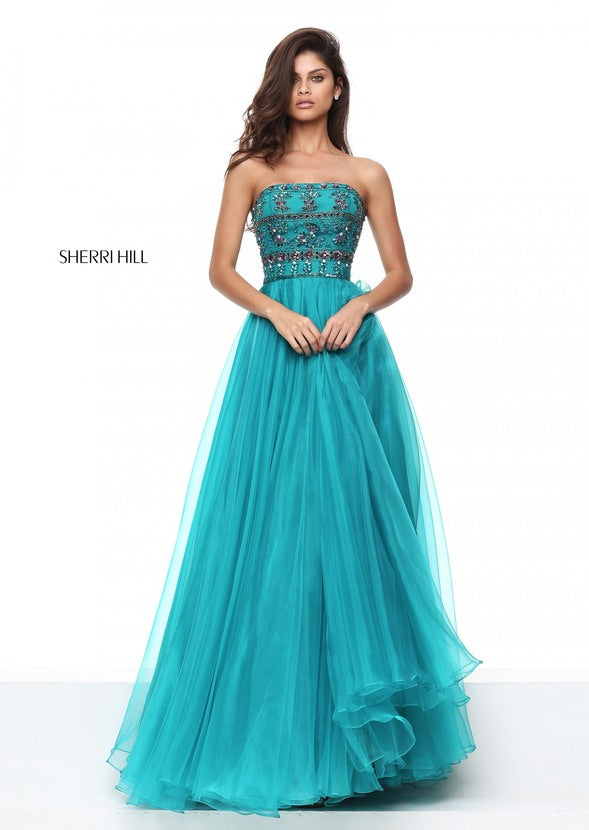SHERRI HILL Style 50344 Size 8 Teal