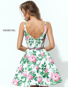 SHERRI HILL Style 50498 Size 0 Black/Pink Print