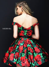 SHERRI HILL Style 50597 Size 0 Blk/Red Print