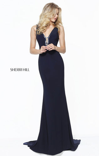 SHERRI HILL Style 50814 Size 2 Navy