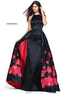 SHERRI HILL Style 51193 Size 2 Black/Red Print