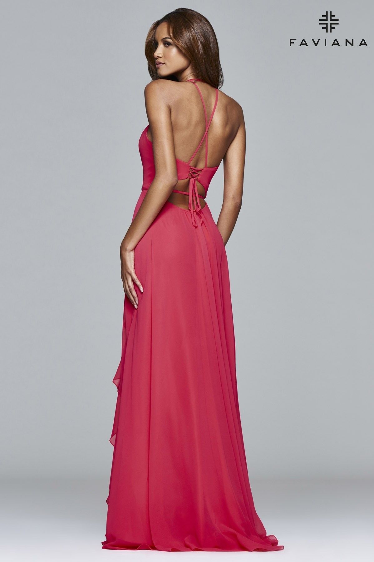 FAVIANA Style 7939 Size 2 Guava Enchanted Formals FAVIANA Style 7939 Size 2 Guava Enchanted Formals