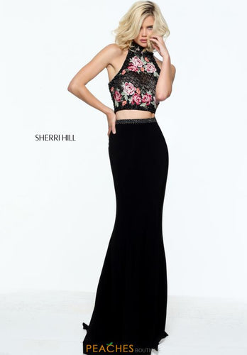 SHERRI HILL Style 51059 Size 0 Black/Multi