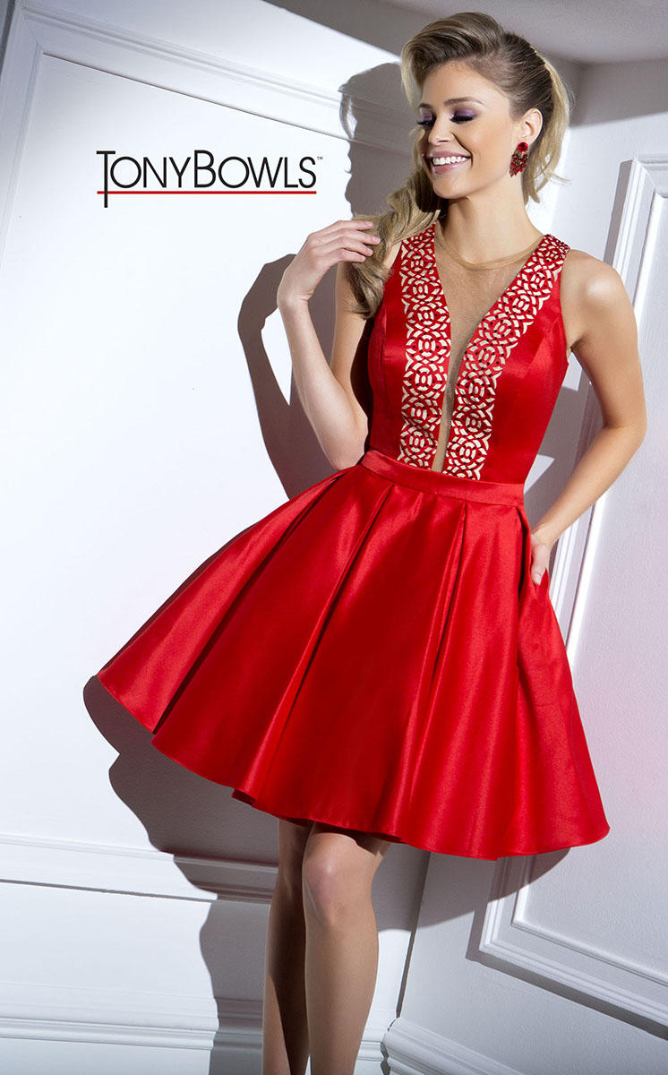 TONY BOWLS Style 216166 Size 2 Red Enchanted Formals TONY BOWLS Style 216166 Size 2 Red Enchanted Formals